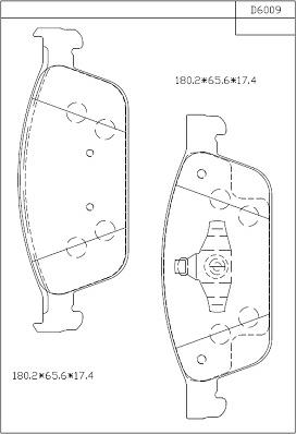 Asimco KD6009 - Bremžu uzliku kompl., Disku bremzes autodraugiem.lv