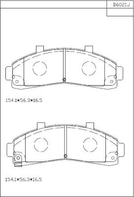 Asimco KD6021 - Bremžu uzliku kompl., Disku bremzes autodraugiem.lv