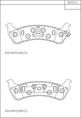 Asimco KD6022 - Bremžu uzliku kompl., Disku bremzes autodraugiem.lv