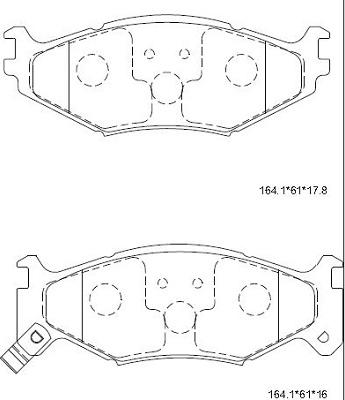 Asimco KD6301 - Bremžu uzliku kompl., Disku bremzes autodraugiem.lv