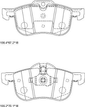 Asimco KD6792 - Bremžu uzliku kompl., Disku bremzes autodraugiem.lv