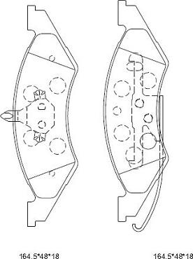 Asimco KD6707 - Bremžu uzliku kompl., Disku bremzes autodraugiem.lv