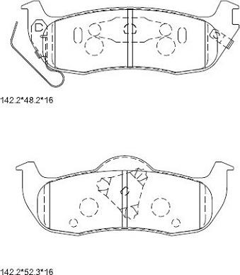 Asimco KD6734 - Bremžu uzliku kompl., Disku bremzes autodraugiem.lv