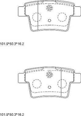 Asimco KD6722 - Bremžu uzliku kompl., Disku bremzes autodraugiem.lv