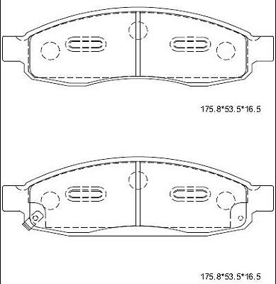 Asimco KD1413 - Bremžu uzliku kompl., Disku bremzes autodraugiem.lv