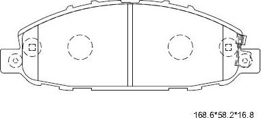 Asimco KD1475 - Bremžu uzliku kompl., Disku bremzes autodraugiem.lv