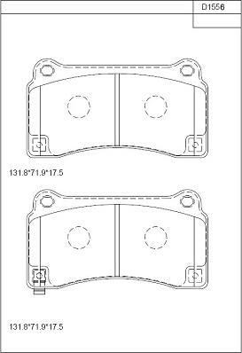 Asimco KD1556 - Bremžu uzliku kompl., Disku bremzes autodraugiem.lv