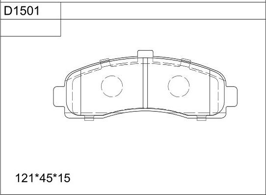 Asimco KD1501 - Bremžu uzliku kompl., Disku bremzes autodraugiem.lv