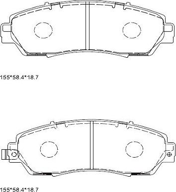 Asimco KD1508 - Bremžu uzliku kompl., Disku bremzes autodraugiem.lv