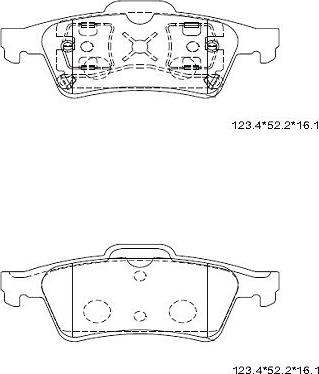 Asimco KD1514 - Bremžu uzliku kompl., Disku bremzes autodraugiem.lv