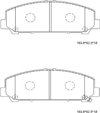 Asimco KD1516 - Bremžu uzliku kompl., Disku bremzes autodraugiem.lv