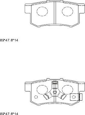 Asimco KD1517 - Bremžu uzliku kompl., Disku bremzes autodraugiem.lv