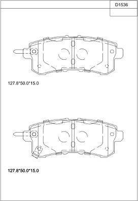 Asimco KD1536 - Bremžu uzliku kompl., Disku bremzes autodraugiem.lv