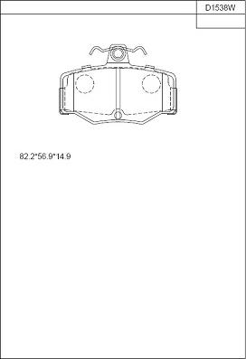 Asimco KD1538W - Bremžu uzliku kompl., Disku bremzes autodraugiem.lv