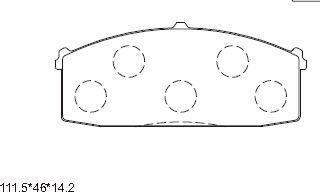 Asimco KD1656 - Bremžu uzliku kompl., Disku bremzes autodraugiem.lv