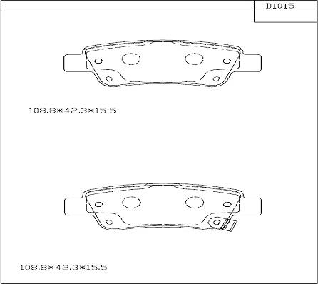 Asimco KD1015 - Bremžu uzliku kompl., Disku bremzes autodraugiem.lv