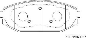 Asimco KD1796 - Bremžu uzliku kompl., Disku bremzes autodraugiem.lv