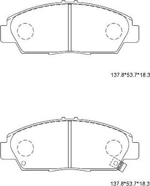 Asimco KD1793 - Bremžu uzliku kompl., Disku bremzes autodraugiem.lv