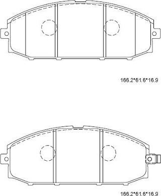 Asimco KD1762 - Bremžu uzliku kompl., Disku bremzes autodraugiem.lv