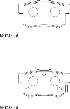 Asimco KD1702 - Bremžu uzliku kompl., Disku bremzes autodraugiem.lv