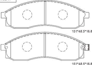 DJ Parts BP1160 - Bremžu uzliku kompl., Disku bremzes autodraugiem.lv