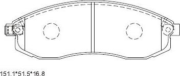 Asimco KD1782 - Bremžu uzliku kompl., Disku bremzes autodraugiem.lv