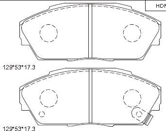 Asimco KD1774 - Bremžu uzliku kompl., Disku bremzes autodraugiem.lv