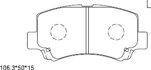 Asimco KD3312 - Bremžu uzliku kompl., Disku bremzes autodraugiem.lv