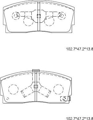 Asimco KD3743 - Bremžu uzliku kompl., Disku bremzes autodraugiem.lv