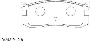 Asimco KD3751 - Bremžu uzliku kompl., Disku bremzes autodraugiem.lv