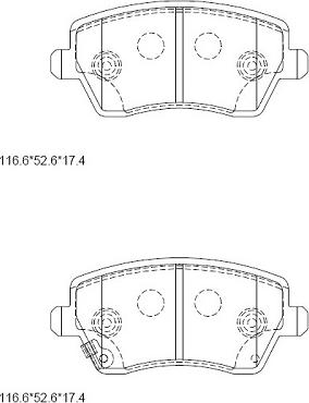 Asimco KD3766 - Bremžu uzliku kompl., Disku bremzes autodraugiem.lv