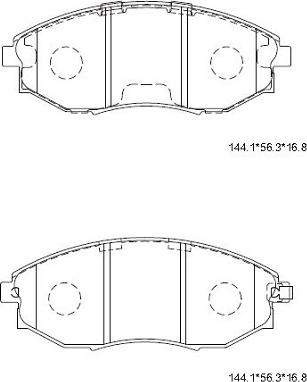 Asimco KD3735 - Bremžu uzliku kompl., Disku bremzes autodraugiem.lv