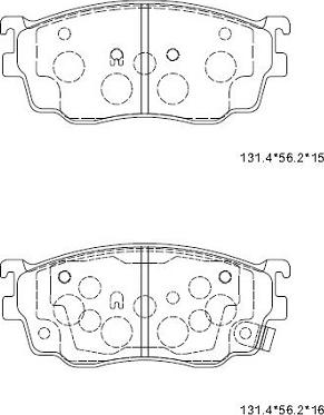 Asimco KD3724 - Bremžu uzliku kompl., Disku bremzes autodraugiem.lv