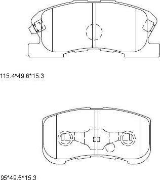 Asimco KD3727 - Bremžu uzliku kompl., Disku bremzes autodraugiem.lv