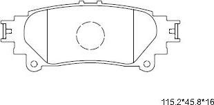 Asimco KD2504 - Bremžu uzliku kompl., Disku bremzes autodraugiem.lv