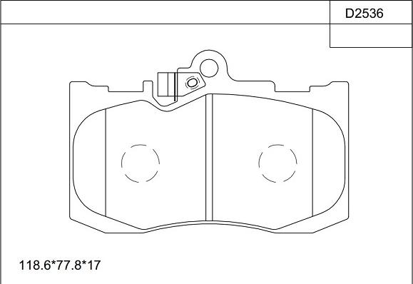 Asimco KD2536 - Bremžu uzliku kompl., Disku bremzes autodraugiem.lv