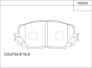 Asimco KD2523 - Bremžu uzliku kompl., Disku bremzes autodraugiem.lv