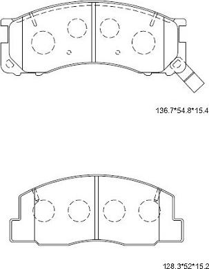 Asimco KD2691W - Bremžu uzliku kompl., Disku bremzes autodraugiem.lv