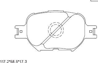 Asimco KD2603W - Bremžu uzliku kompl., Disku bremzes autodraugiem.lv