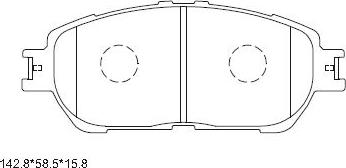 Asimco KD2639 - Bremžu uzliku kompl., Disku bremzes autodraugiem.lv