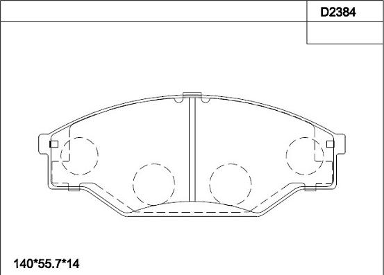 Asimco KD2384 - Bremžu uzliku kompl., Disku bremzes autodraugiem.lv