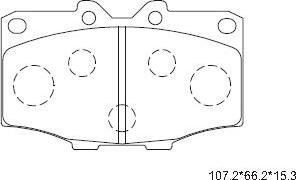 Asimco KD2259 - Bremžu uzliku kompl., Disku bremzes autodraugiem.lv