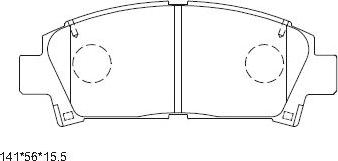 Asimco KD2267 - Bremžu uzliku kompl., Disku bremzes autodraugiem.lv