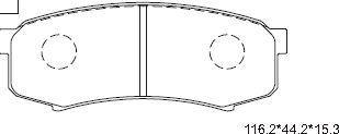 Asimco KD2281 - Bremžu uzliku kompl., Disku bremzes autodraugiem.lv