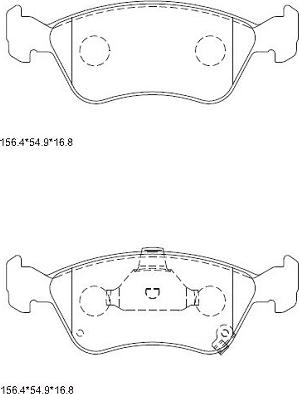 Asimco KD2797 - Bremžu uzliku kompl., Disku bremzes autodraugiem.lv