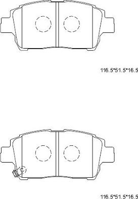 Asimco KD2754 - Bremžu uzliku kompl., Disku bremzes autodraugiem.lv