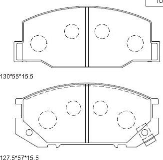 Asimco KD2738 - Bremžu uzliku kompl., Disku bremzes autodraugiem.lv