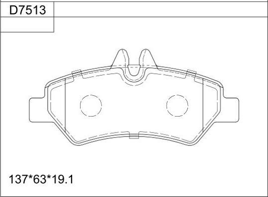 Asimco KD7513 - Bremžu uzliku kompl., Disku bremzes autodraugiem.lv