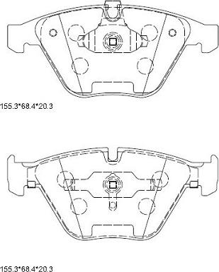 Asimco KD7535 - Bremžu uzliku kompl., Disku bremzes autodraugiem.lv