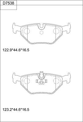 Asimco KD7538 - Bremžu uzliku kompl., Disku bremzes autodraugiem.lv